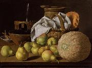 Melendez, Luis Eugenio Stell Life with Melon and Pears (mk08) oil painting picture wholesale